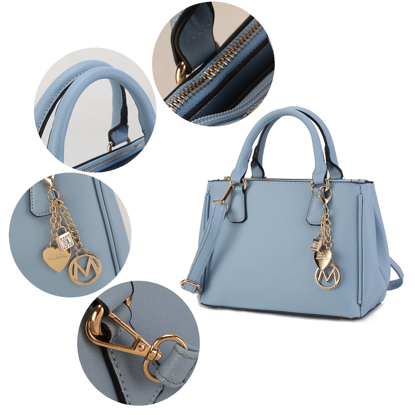 Ruth Vegan Leather Women Satchel Bag with Wallet