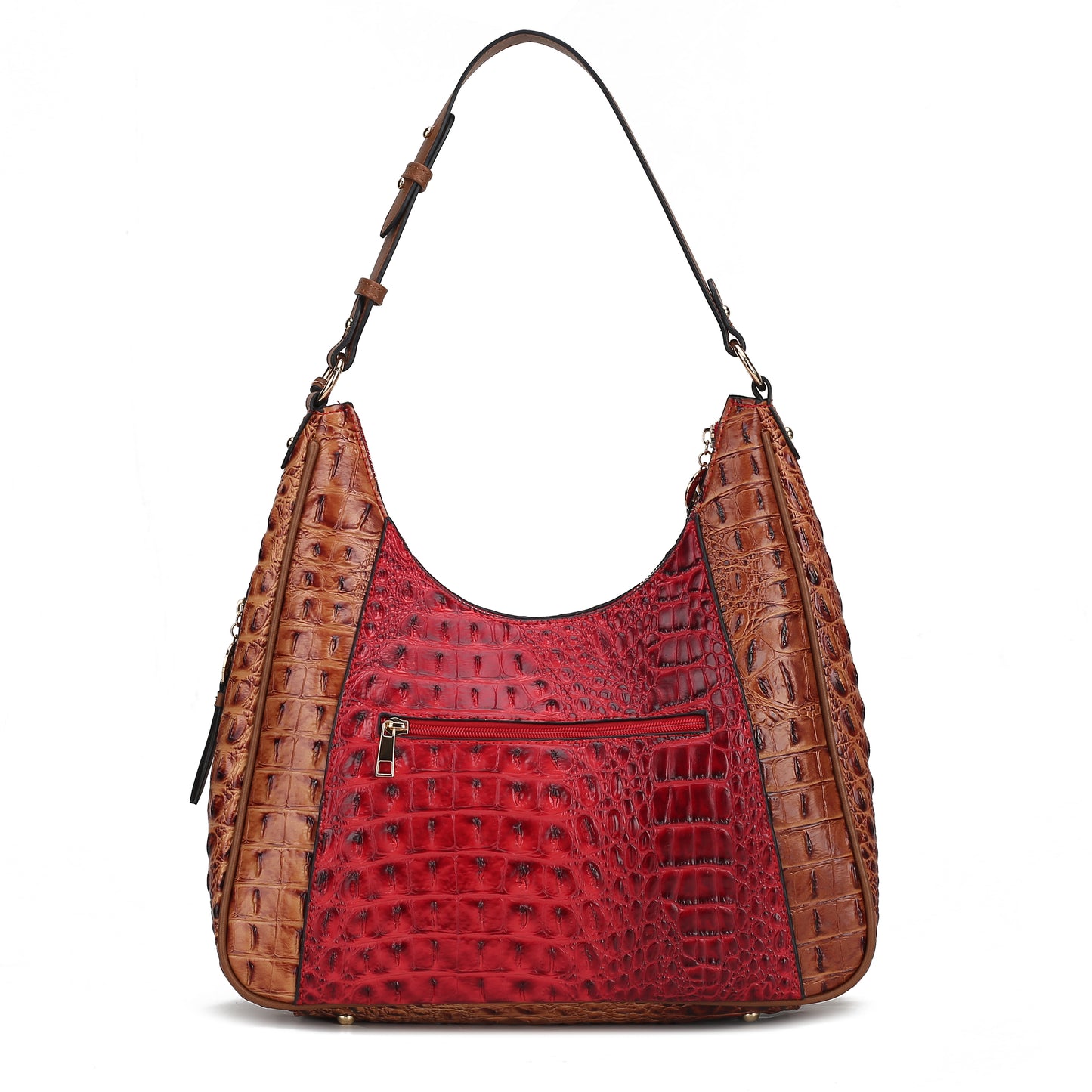 Becket Faux Crocodile Embossed Vegan Leather Women Shoulder Bag