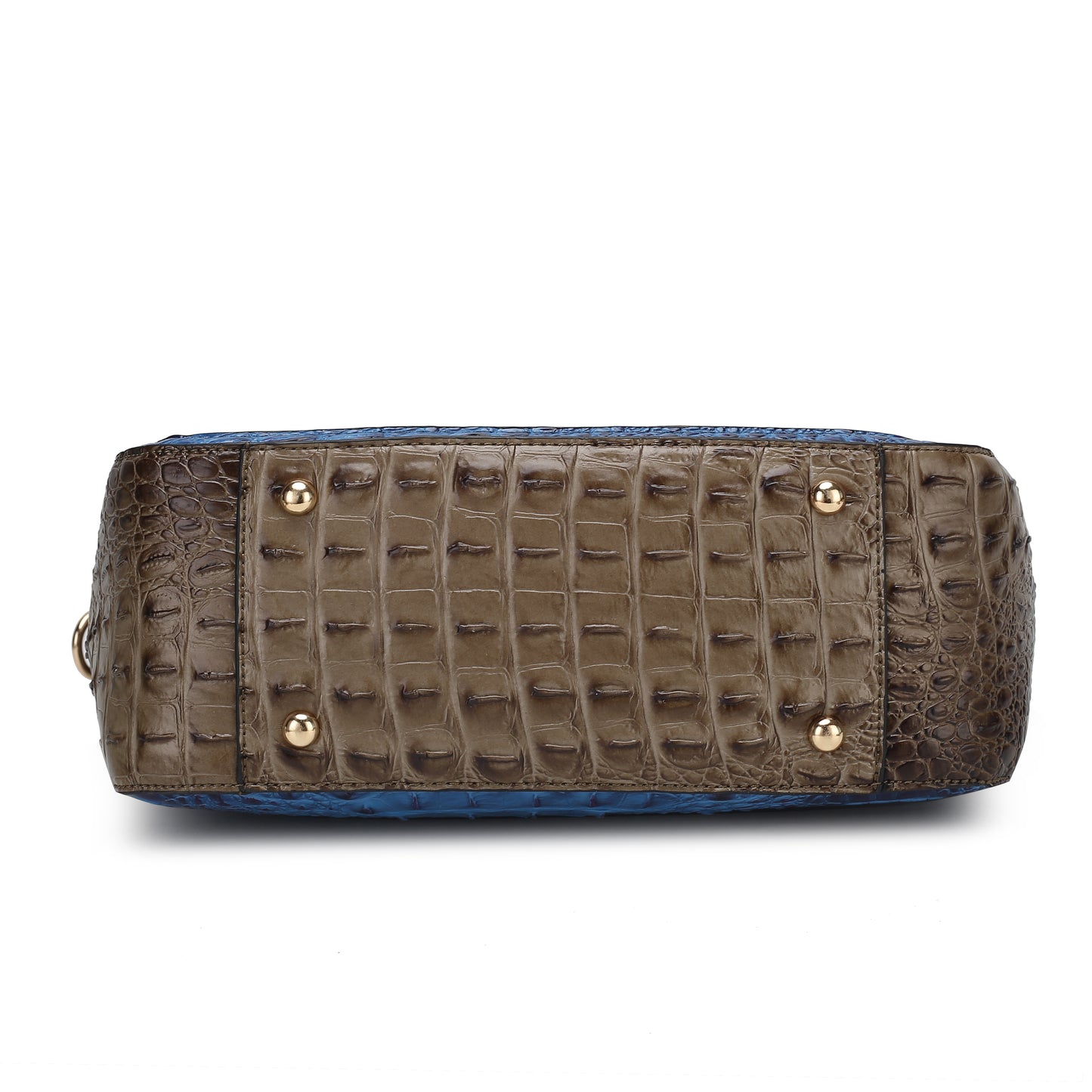 Bonnie Faux Crocodile Embossed Vegan Leather Women Satchel with Wallet