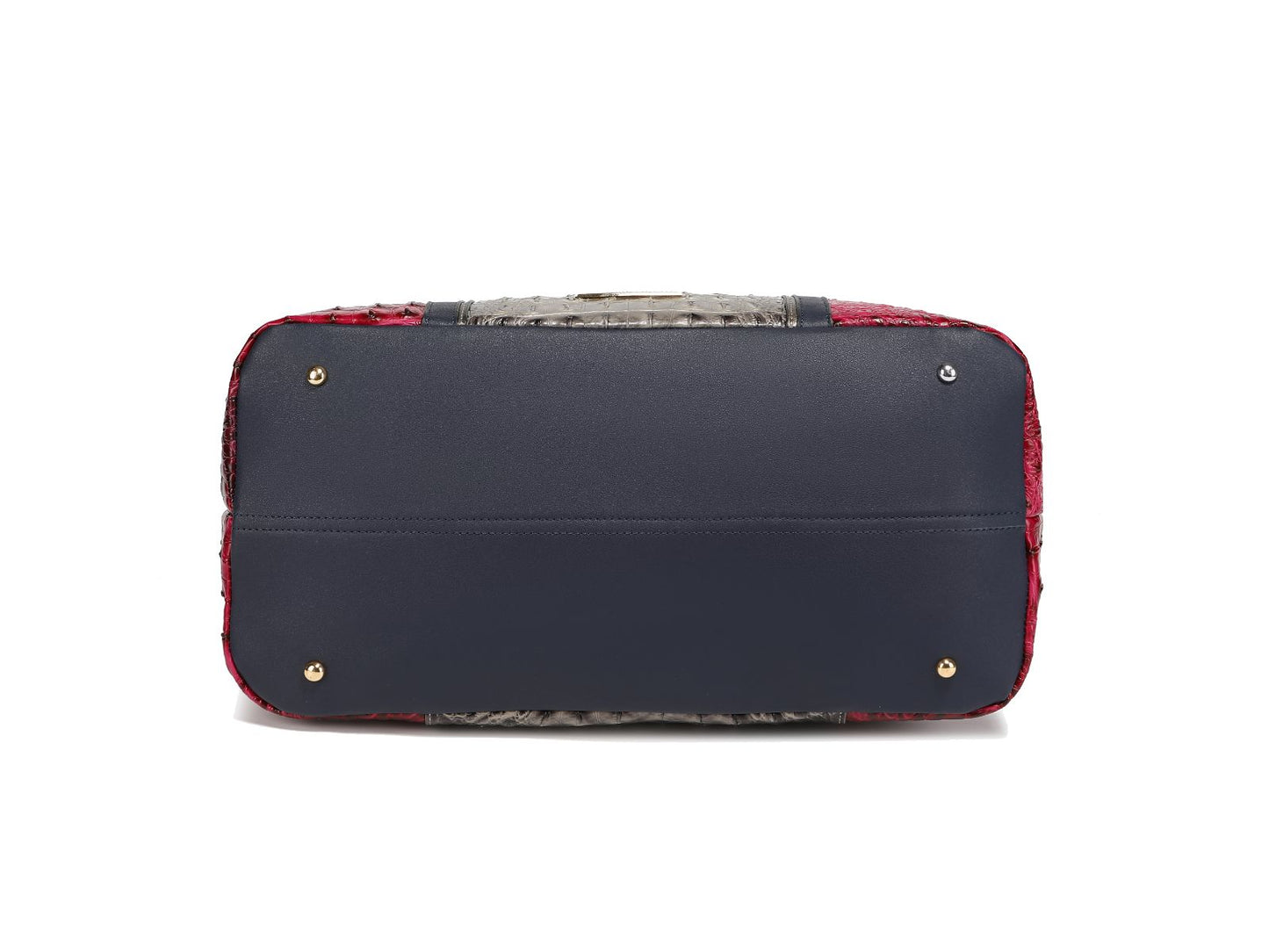 MKF Collection Raven Faux Crocodile-Embossed Duffle Bag by Mia K