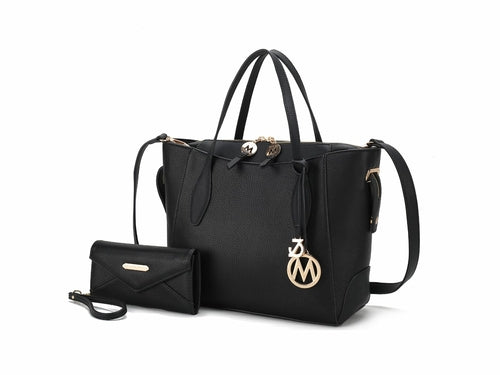 Bruna Vegan Leather Women Tote Bag with Wallet – 2 pieces