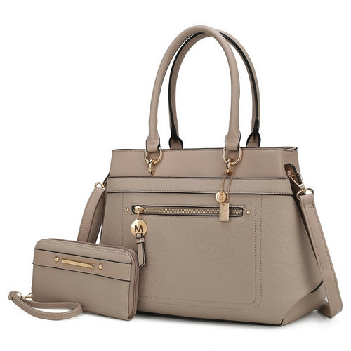 Gardenia Vegan Leather Women Tote Bag with Wallet