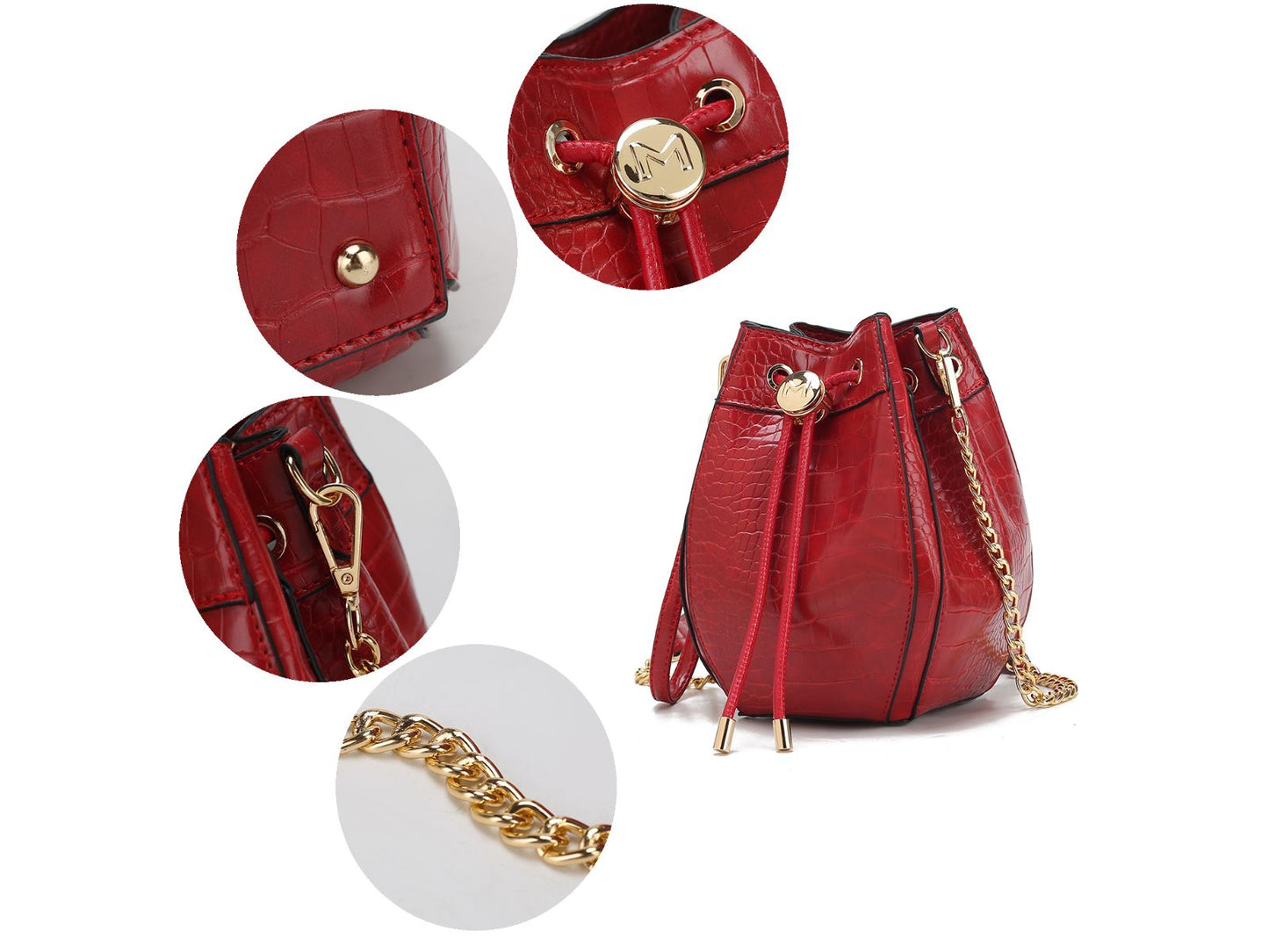 MKF Collection Cassidy Crocodile Embossed Women Shoulder Bag by Mia K