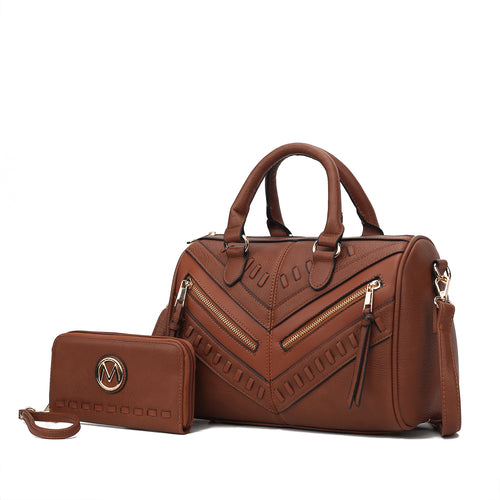 Lara Vegan Leather Women Satchel with wallet