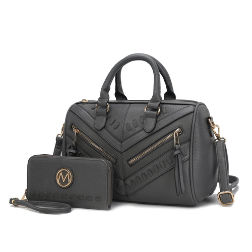 Lara Vegan Leather Women Satchel with wallet