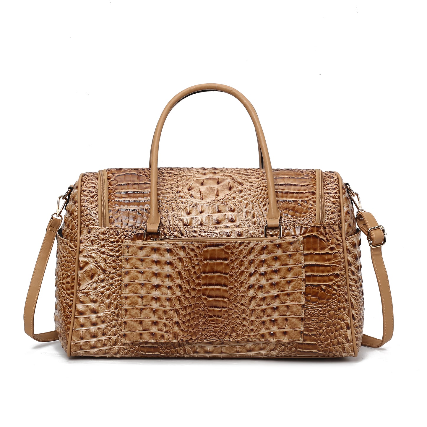 MKF Collection Rina Crocodile Embossed Vegan Leather Duffle Bag Mia