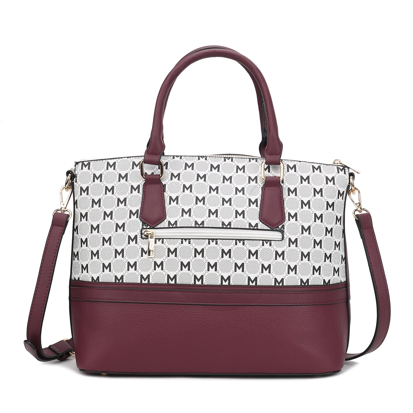 Saylor Circular M Emblem Print Women Tote Bag with matching Wristlet