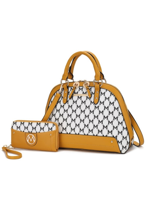 Frida Vegan Leather Women Satchel with matching Wallet