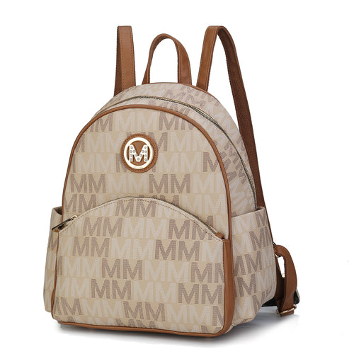Palmer Vegan Leather Signature logo print Women Backpack