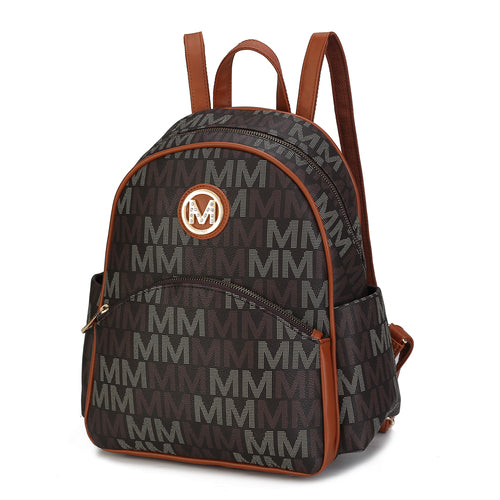 Palmer Vegan Leather Signature logo print Women Backpack