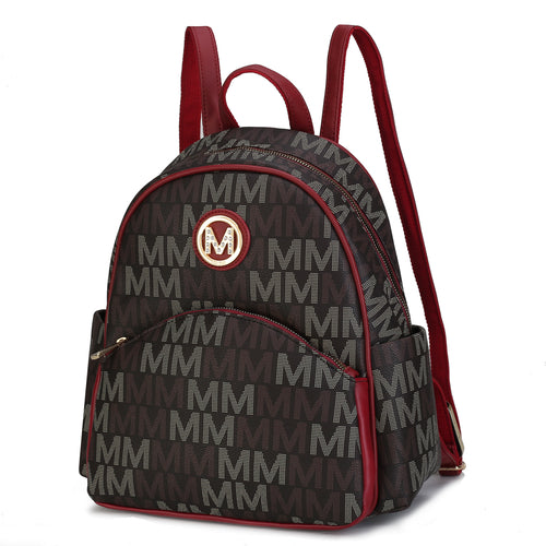 Palmer Vegan Leather Signature logo print Women Backpack