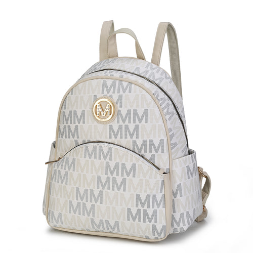 Palmer Vegan Leather Signature logo print Women Backpack
