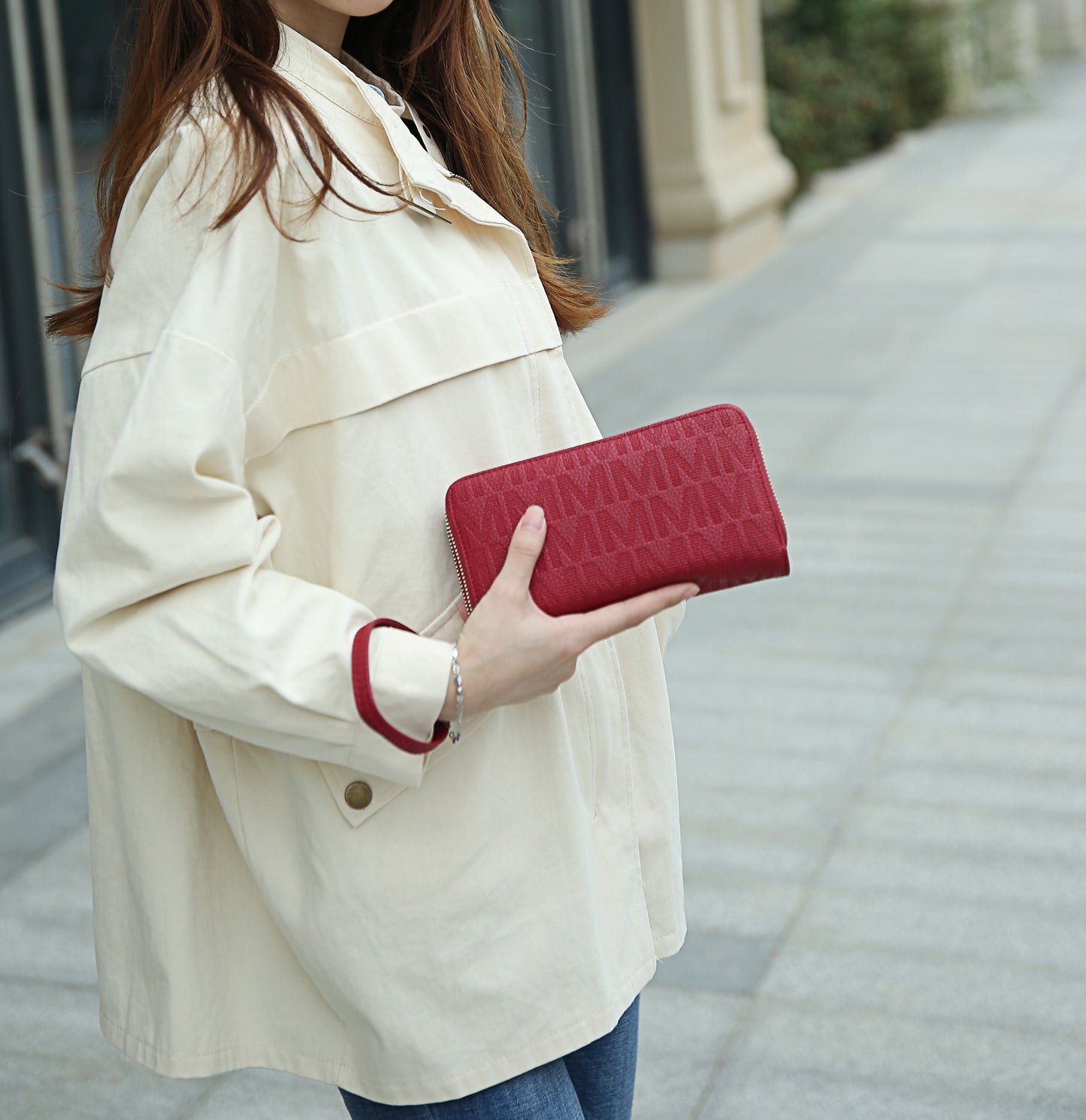 Lisbette Embossed M Signature Wallet