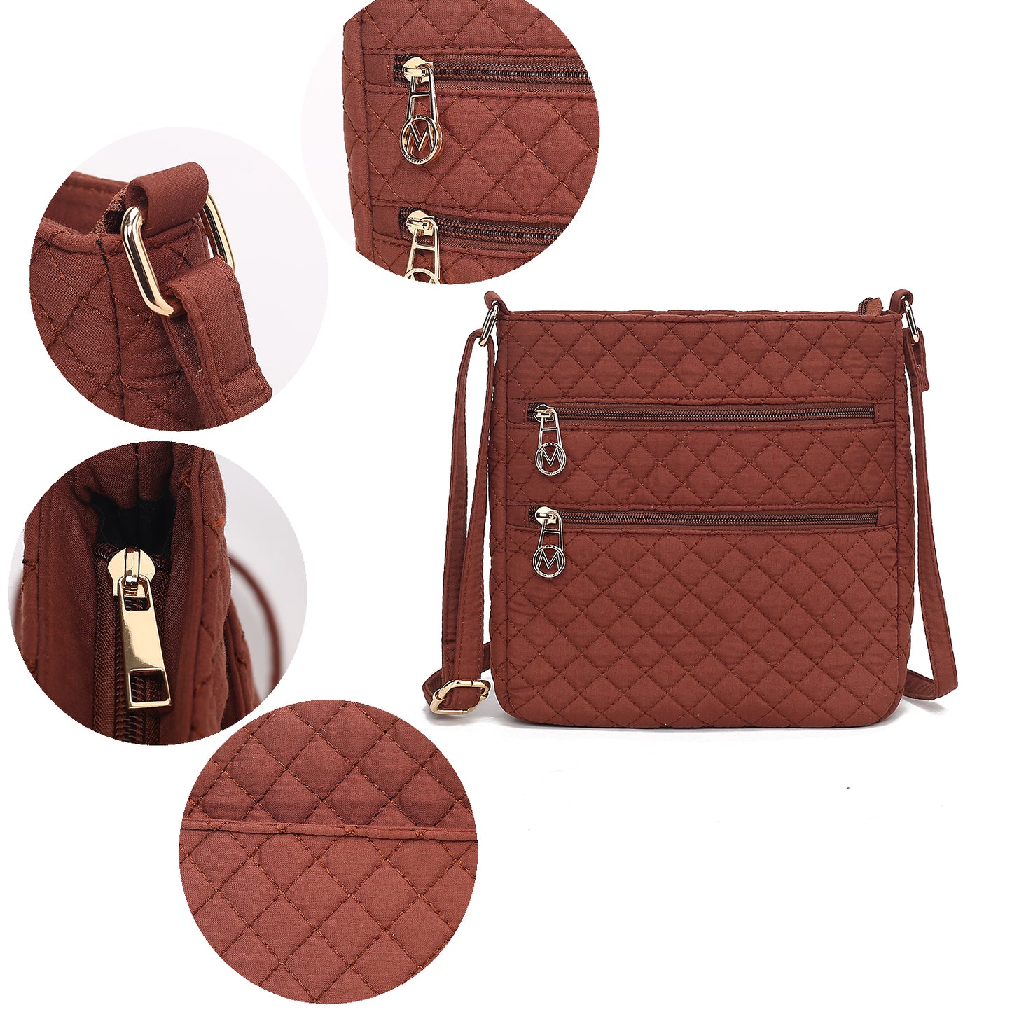 Lainey Solid Quilted Cotton Women Crossbody