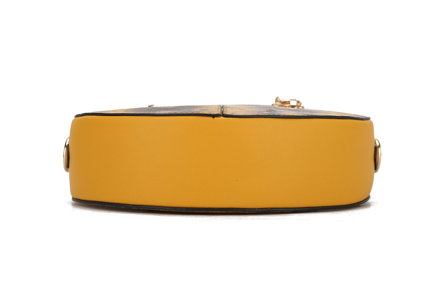 Camille Faux Snakeskin Vegan Leather Women Round Crossbody Bag