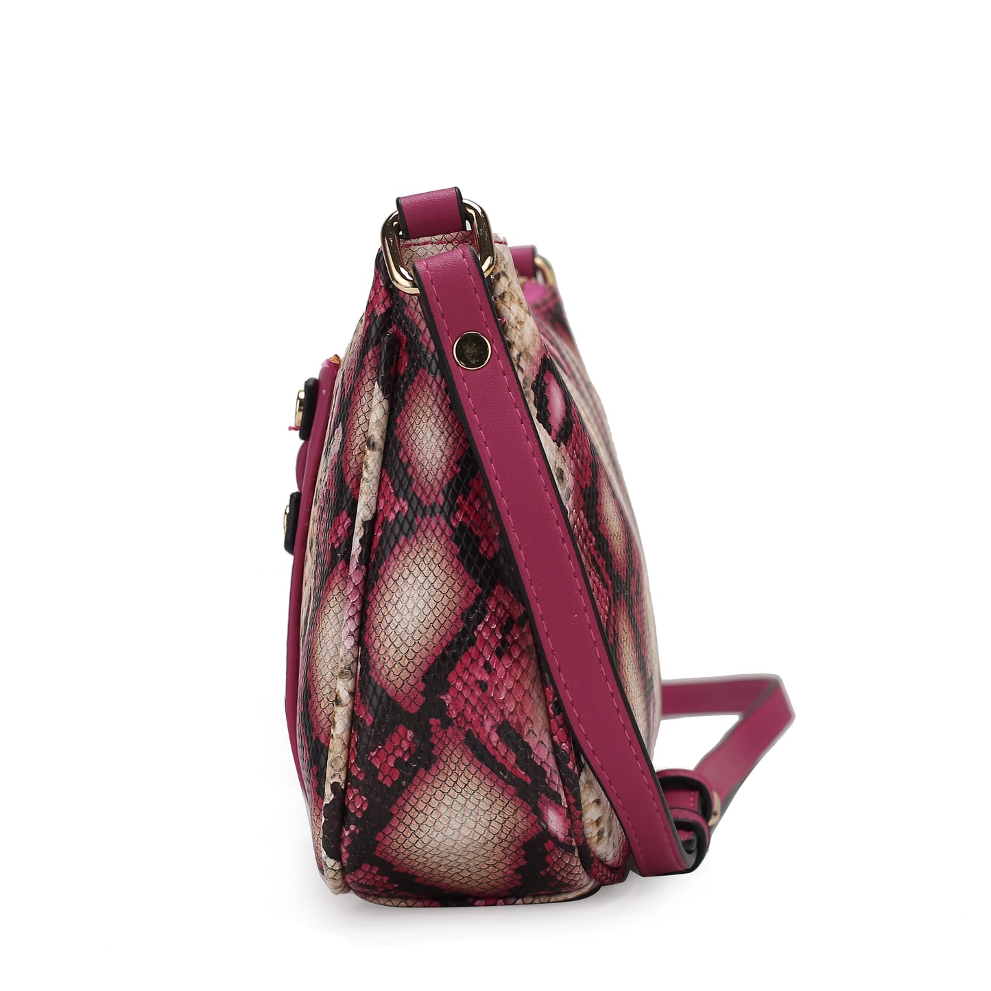 Essie Snake embossed Vegan Leather Crossbody