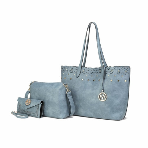Mariahna 3 Pcs Shopper Tote, crossbody and Wallet.