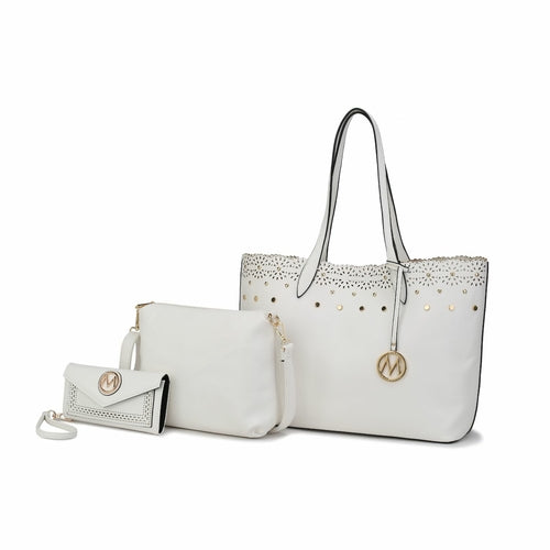 Mariahna 3 Pcs Shopper Tote, crossbody and Wallet.