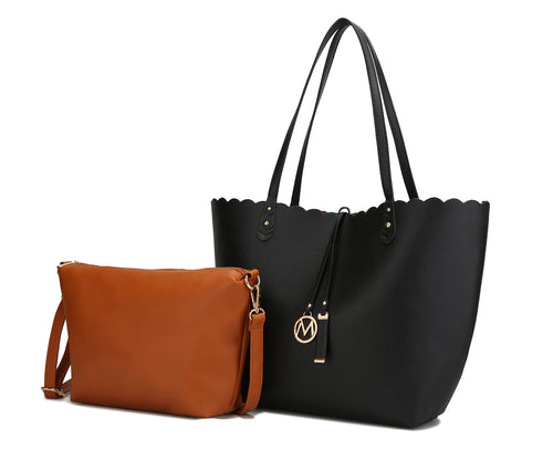 MKF  Amahia Reversible Shopper Tote Bag with Crossbody Pouch by Mia K