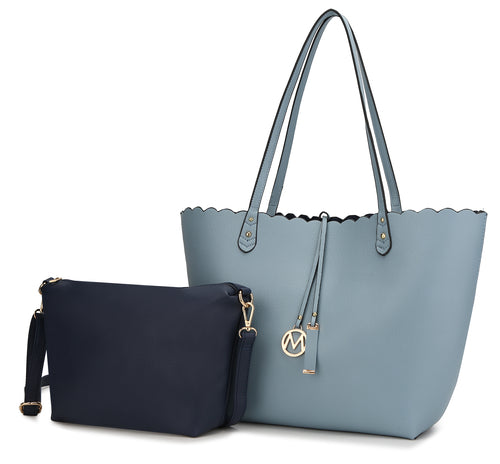 MKF  Amahia Reversible Shopper Tote Bag with Crossbody Pouch by Mia K