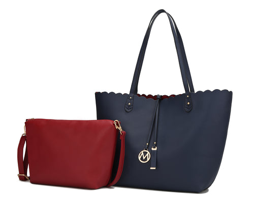 MKF  Amahia Reversible Shopper Tote Bag with Crossbody Pouch by Mia K