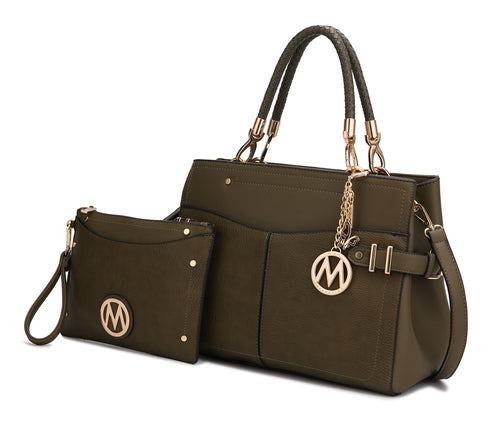 MKF Collection Tenna Vegan Leather Women Satchel Bag by Mia K