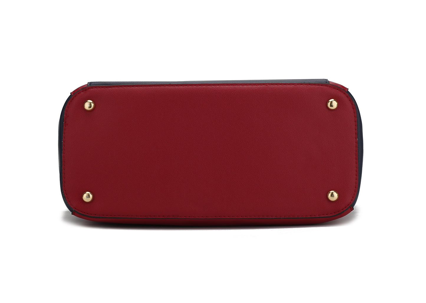 Rochelle Vegan Color Block Vegan Leather Women Tote Bag with Wristlet