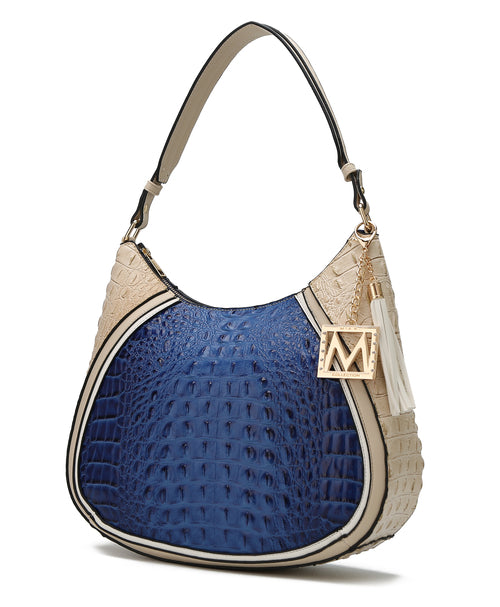 Nayra Embossed Hobo Bag