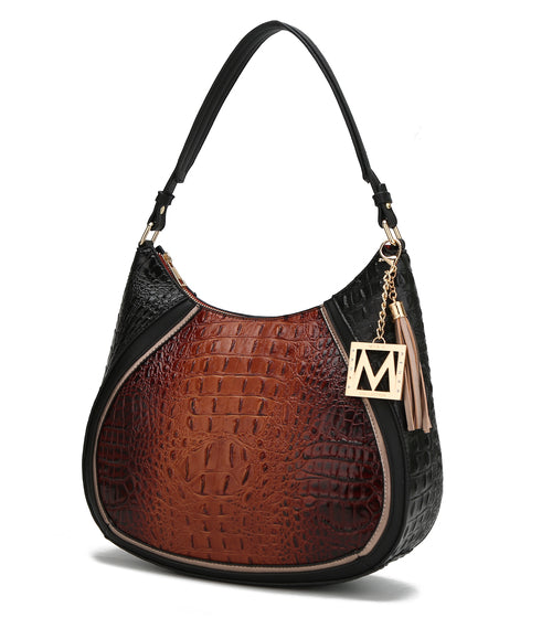 Nayra Embossed Hobo Bag