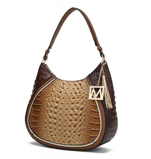 Nayra Embossed Hobo Bag