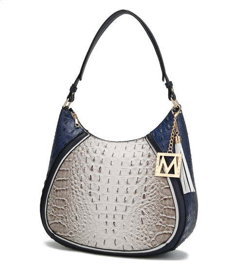Nayra Embossed Hobo Bag