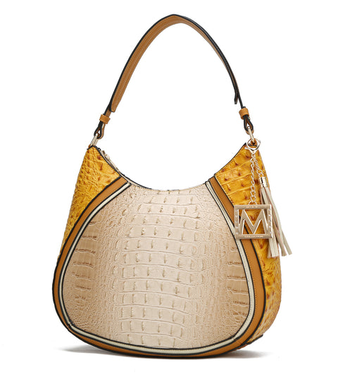 Nayra Embossed Hobo Bag