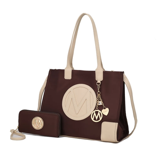 Louise Tote Handbag and Wallet Set Vegan Leather