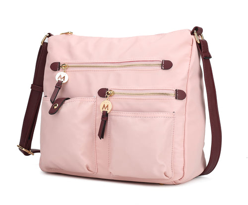 MKF Collection Serena Color-Block Nylon Women Shoulder Bag by Mia K