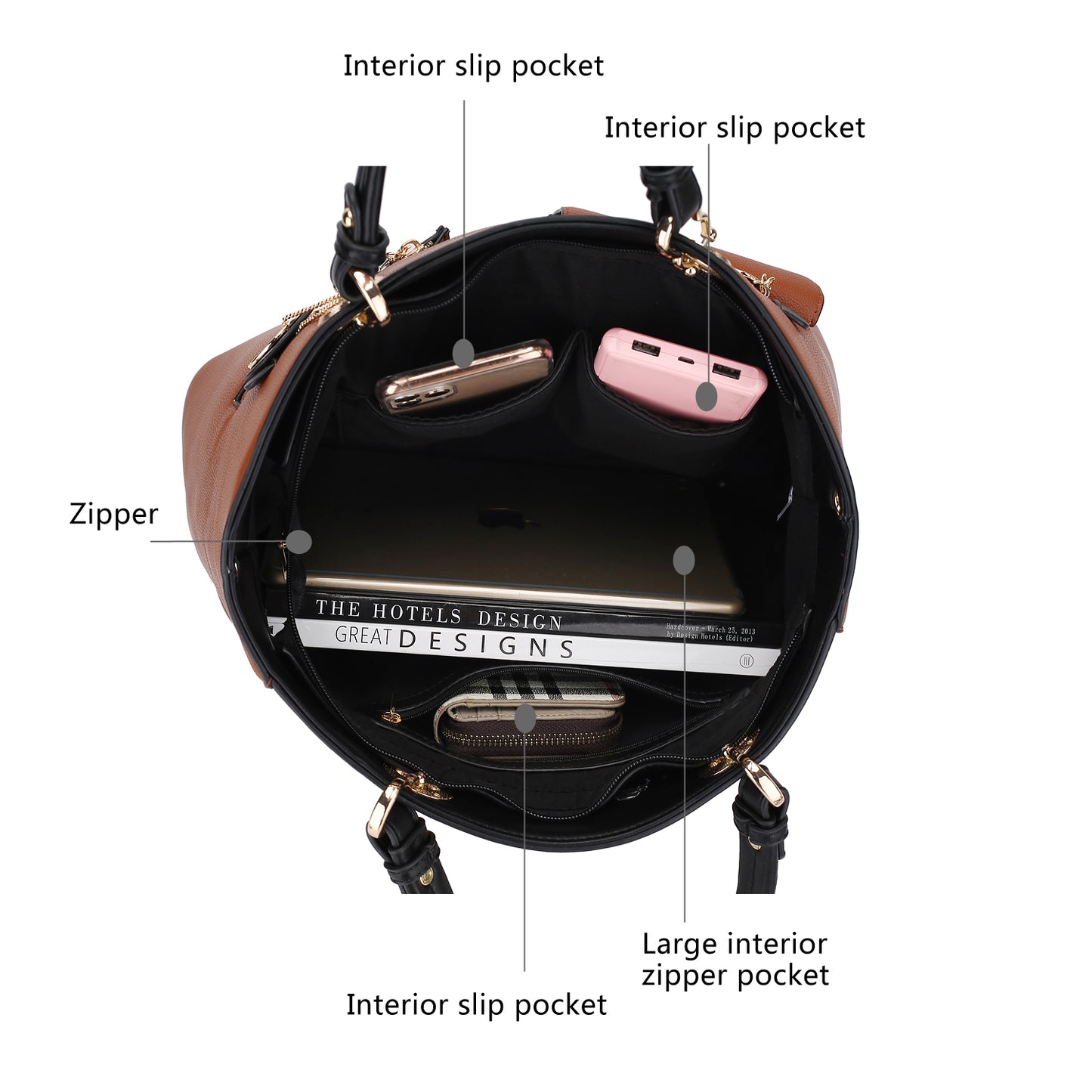 MKF Collection Julia Color-Block Women Satchel Bag by Mia K