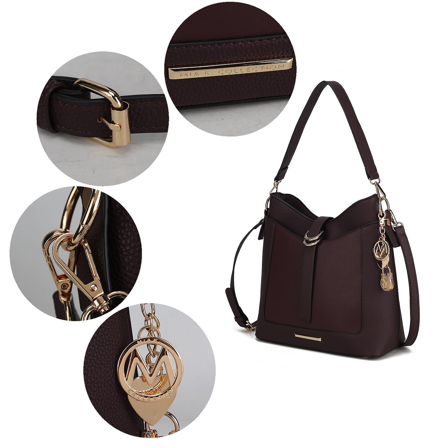 MKF Collection Geneva Vegan Leather Shoulder Bag by Mia K