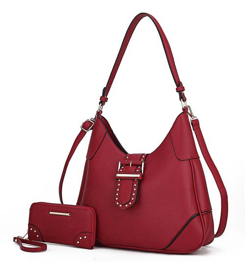 Juliette Vegan Leather Women Shoulder Bag with Matching Wallet