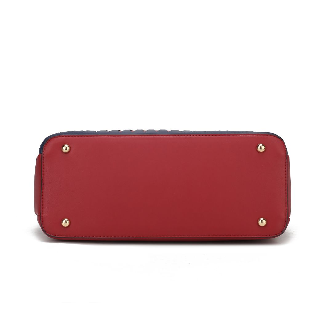 Quinn Triple Compartment Color Block Tote Handbag Women