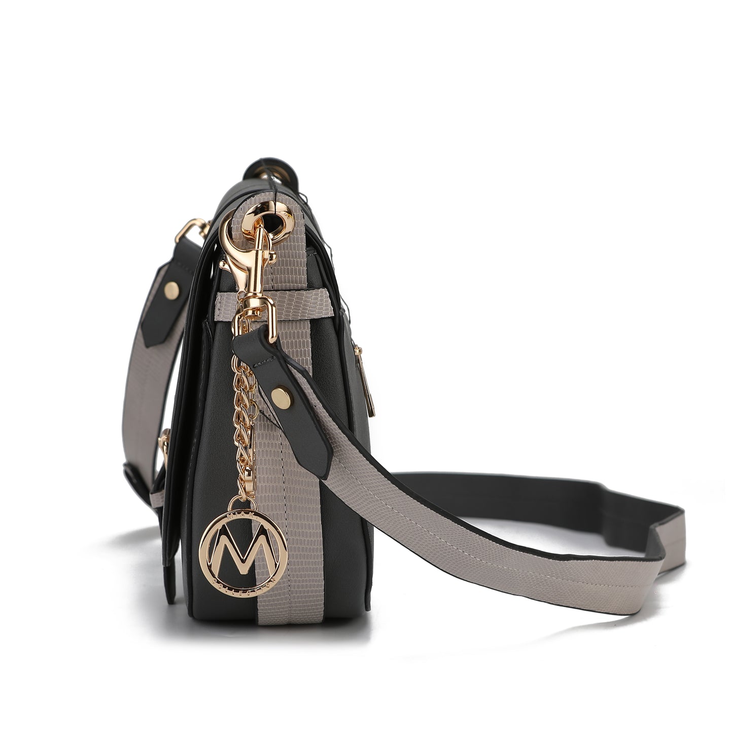 MKF Collection Ayla Snake Embossed Color Block Shoulder bag by Mia K