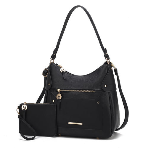 Maeve Vegan Leather Women Shoulder Bag with Wristlet Pouch