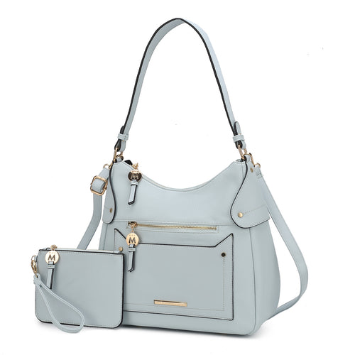 Maeve Vegan Leather Women Shoulder Bag with Wristlet Pouch