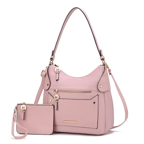 Maeve Vegan Leather Women Shoulder Bag with Wristlet Pouch