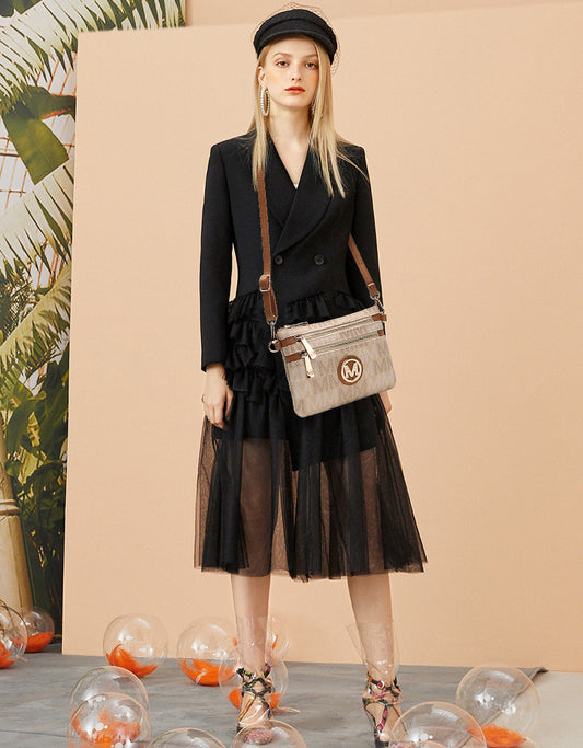 Helen Milan M Signature Crossbody Wristlet