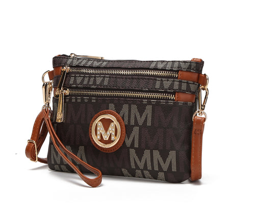 Helen Milan M Signature Crossbody Wristlet