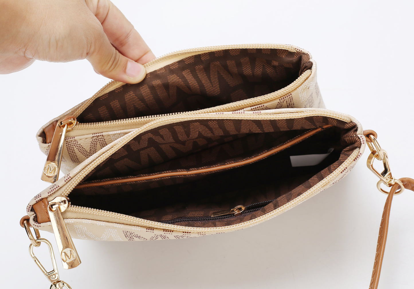 Camren M Signature Crossbody Handbag Vegan Leather Women