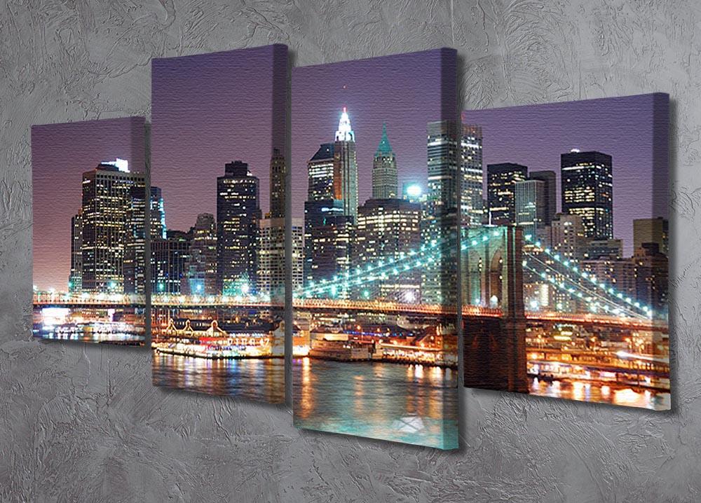 Manhattan skyline with skyscrapers over Hudson River 4 Split Panel