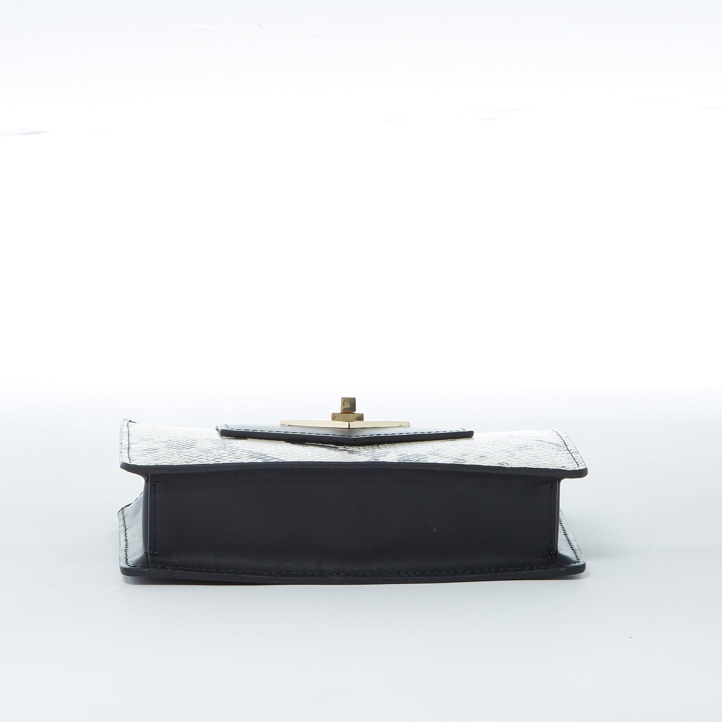 SUSU Mini Crossbody Bag Small Leather Snakeskin Black Purse Wristlet