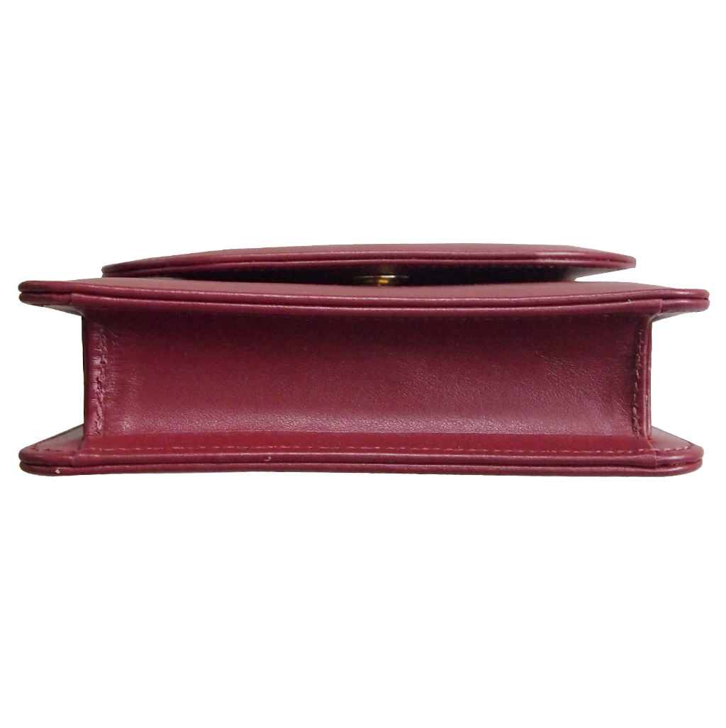 Buffed Leather Mini Vertical Shoulder Bag