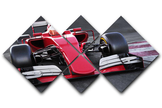 Motor sports race car 4 Square Multi Panel Canvas