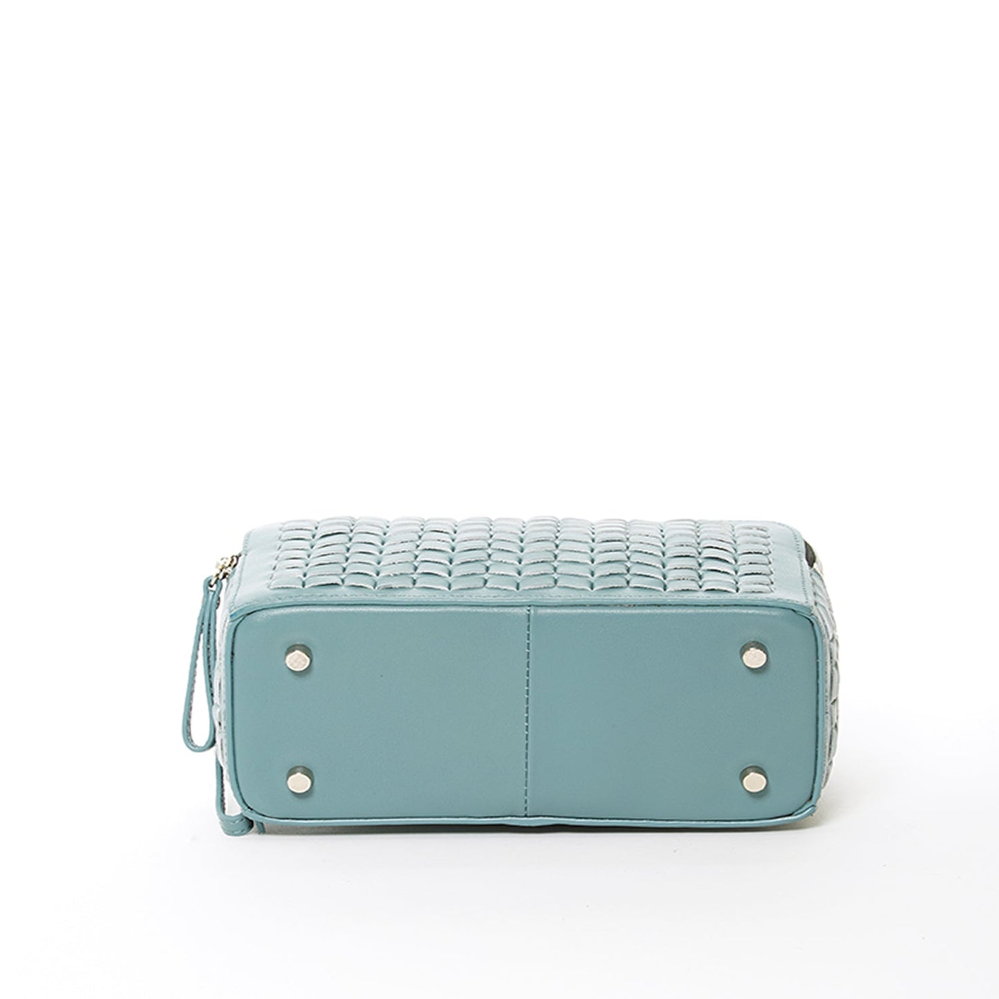 SUSU Woven Leather Crossbody Bag Blue Purse Women's Handbag